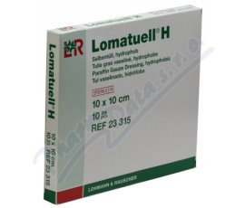 Tyl mastný Lomatuell H 10x10cm sterilní