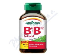 JAMIESON Vitamíny B6 B12+kyselina listová