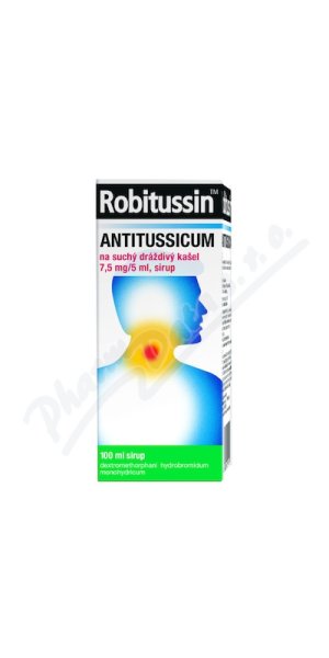 Robitussin Antitussi.suchý kaš.7.5mg/5ml sir.