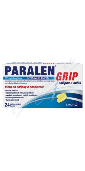 Paralen Grip chřipka a kašel 500/15/5mg